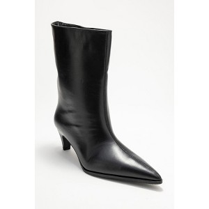 Aleo - Black Leather Pointed Toe Boot (Women) black 9 Forever & Always Shoes US - 1 of 4