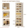 Portable Shoe Rack Organizer, Tackable Sneaker Storage Shoe Cabinet W/ Magnetic Clear Door, Large Plastic Storage Containers Bins W/ Lids - 3 of 4
