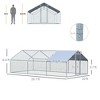 Large Chicken Coop Metal Chicken Run with Waterproof and Anti-UV Cover, Spire Shaped Walk-in Fence Cage, 1.3" Tube Diameter, 9.8' x 19.7' x 6.4' - 3 of 4