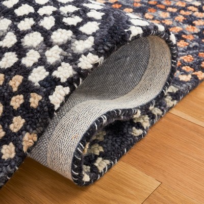 Trace Ivory and Navy Hand-Tufted Wool Area Rug