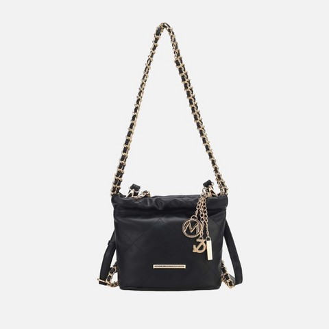 MKF Collection Loriana Quilted Shoulder Bag Stylish Vegan Leather with Spacious Design by Mia K- Black
