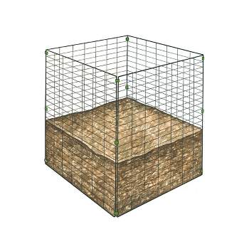 Gardeners Supply Company Single Bin Wire Composter | Heavy Duty Metal Outdoor Compost Pile Bin with Open Frame Design for Good Aeration | Best for