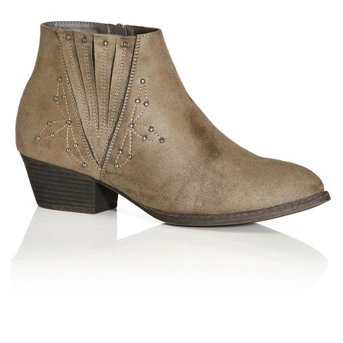 Cloudwalkers | Women's Wide Fit Naples Ankle Boot - Gray - 12w : Target