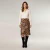 Anna-Kaci Women's Leopard Print Satin Midi Skirt with Bias Cut Silhouette and Smooth Draped Finish - 2 of 4