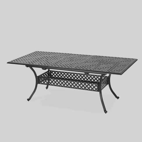 Black aluminum deals patio dining set