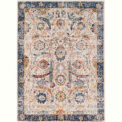 Mark & Day Isabella 2'x3' Rectangle Woven Indoor Area Rugs Blue/Beige: Stain-Resistant, Pet Friendly, Traditional Style