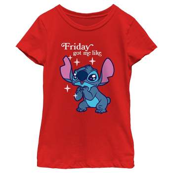 Girl's Lilo & Stitch Friday Got Me Like T-Shirt