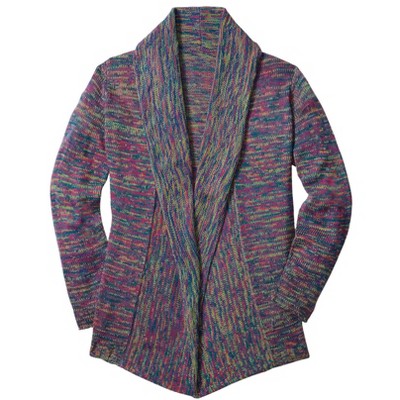 Woman Within Plus Size Multi Marled Cardigan