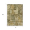 HomeRoots 3' X 5' Khaki Beige And Wheat Abstract Washable Indoor Outdoor Area Rug - 2 of 4