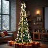 NAYSAYE 7FT Pre-Lit Christmas Tree Fully Decorated Artificial Xmas Tree for Living Room Home Office, Green, 25.5"*25.5"*84" - 2 of 4