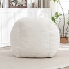 Faux Fur Bean Bag Chair with Backrest Support, Stuffed Floor Sofa with Shredded Foam Filling, Comfy Seating for Adults and Kids-Baofuwish - 3 of 4
