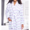 ADR Women's Plush Robe, Women's Plush Bathrobe, Fuzzy Pink Purple Comfy Robe Woman - 4 of 4