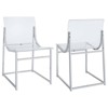 Coaster Set of 2 Adino Modern Acrylic Dining Side Chairs - 2 of 4