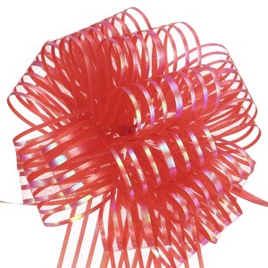 Unique Bargains Bright Metallic Gift Wrapping Large Pull Bow Ribbon for Wedding 5 Pcs - 1 of 4