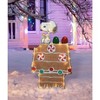 Peanuts 36in Peanuts L2D LED PreLit  Snoopy and Gingerbread Doghouse, Multi - 2 of 4