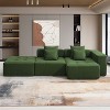 NicBex Modular L Shape Sectional Sofa Corduroy Floor Couch with 4 Pillows for Living Room and Apartment - 3 of 4