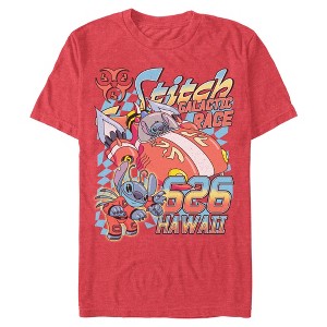 Mens Lilo & Stitch Hawaiian Galactic Race T Shirt - 1 of 4