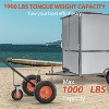 Trailer Dolly with 1000Lbs Tongue Weight Capacity,Hitch Ball, Carbon Steel Construction,Swivel Pneumatic Wheels, Universal Trailer Compatibility - 2 of 4