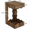 Tribesigns 2-Tier Narrow End Table, C-Shaped Side Table for Living Room, Wood Nightstand for Bedroom, Next to Sofa Armchair, Brown - 3 of 4