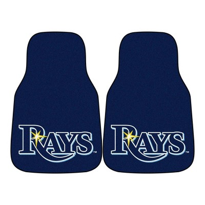 MLB Tampa Bay Rays Carpet Car Mat Set - 2pc