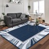 Washable Bordered Area Rug, Low-Pile Non-Slip Indoor Carpet, Durable Non-Shedding Throw Rug for Living Room, Bedroom, Entryway, Playroom - 2 of 4