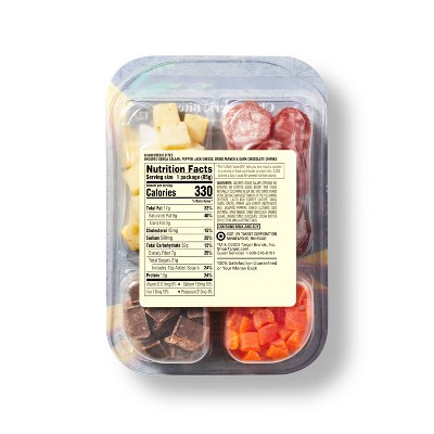 Genoa Salami, Pepper Jack Cheese, Dried Mango, Dark Chocolate Chunks - 3oz - Good & Gather™