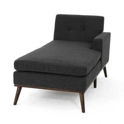 Stormi Mid-Century Modern Fabric Chaise Lounge - Christopher Knight Home