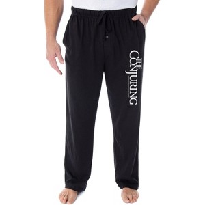 The Conjuring Men's Horror Movie Logo Sleep Pajama Pants Bottoms Black - 1 of 3