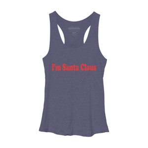 Women's Design By Humans Christmas I'm Santa Claus Text By BenX Racerback Tank Top - 1 of 3