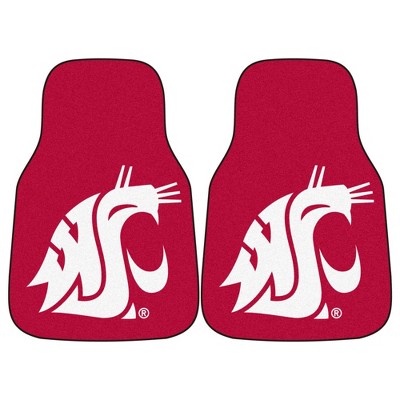 NCAA University of Washington State Cougars Carpet Car Mat Set - 2pc