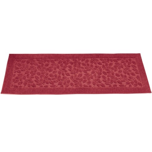 Collections Etc Textured Leaf Design Skid-Resistant Area Rug - image 1 of 4