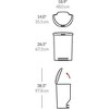 50 Liter / 13 Gallon Semi-Round Kitchen Step Trash Can with Secure Slide Lock - 4 of 4