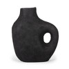 HomeRoots 12" Black Aluminum Modern Abstract Table Vase - 4 of 4