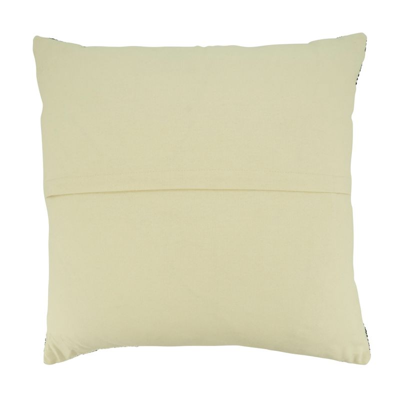 Saro Lifestyle Saro Lifestyle Cotton Pillow Cover With Striped Design, Black/White, 20", 2 of 4