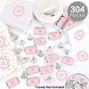 Big Dot of Happiness Pink Winter Wonderland - Holiday Snowflake Birthday Party and Baby Shower Candy Favor Sticker Kit - 304 Pieces - 2 of 4