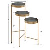 Kate and Laurel Finn Plant Stand, Gold and Gray - 3 of 4