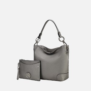 MKF Collection Viviana Vegan Leather Hobo Bag with Matching Wristlet by Mia K - 1 of 4