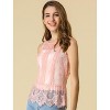 Allegra K Women's See-through Sleeveless Allover Lace Peplum Tops - 2 of 4