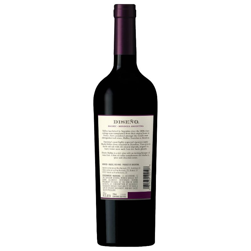 Diseno Malbec Red Wine - 750ml Bottle, 2 of 5
