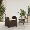 vidaXL Reclining Garden Chair Brown PE rattan Medium - 3 of 4