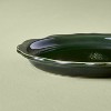 Set of 4 7" Stoneware Carved Ribbed Edge Appetizer Plate Tree Icon Green - Hearth & Hand™ with Magnolia - 4 of 4