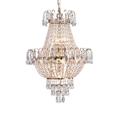 VYNXARIA Large Gold Crystal Chandelier,Contemporary Luxury Ceiling Light for Any Room(Without Bulb)