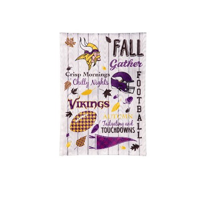 Evergreen Minnesota Vikings Garden Flag 12 x 18 Inches Indoor Outdoor Decor