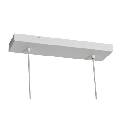 Matte White Steel Adjustable LED Track Pendant Light