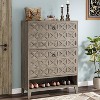 Tribesigns Freestanding Shoe Cabinet with 2 Flip Drawers and Adjustable Shelves - 2 of 4