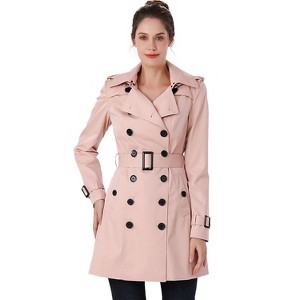 BGSD Women's Leah Hooded Mid Length Trench Coat - 1 of 4