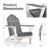 Aoodor HDPE Outdoor All-Weather Folding Adirondack Chair for Patio, Garden, Backyard, Deck Lawn Fire Pit 31.5'' (L) x 28.74'' (W) x 37'' (H) - 4 of 4