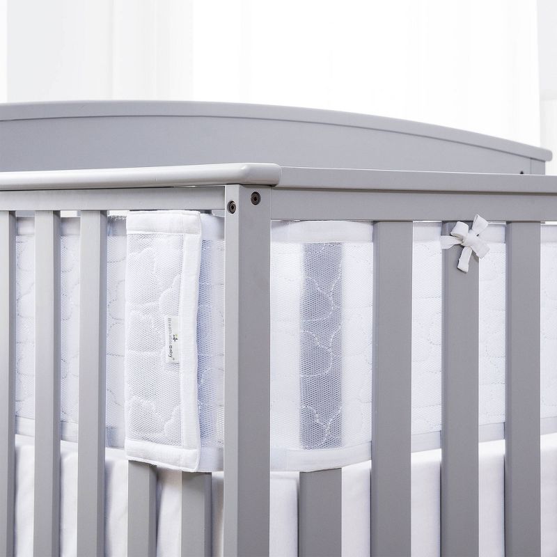 BreathableBaby Breathable Mesh Crib Liner - Deluxe Sheer Quilted Collection, 5 of 12