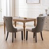 QingMoon Velvet Dining Chairs Set of 2, High-Back Tufted Kitchen Chairs, Modern Accent Chair with Nailhead Trim and Solid Wood Legs for Dining Room - 3 of 4