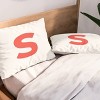Deny Designs Standard April Lane Art Block Red Monogram S Microfiber Printed Pillow Sham - 2 of 3